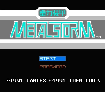 Juuryoku Soukou Metal Storm (Japan) screen shot title